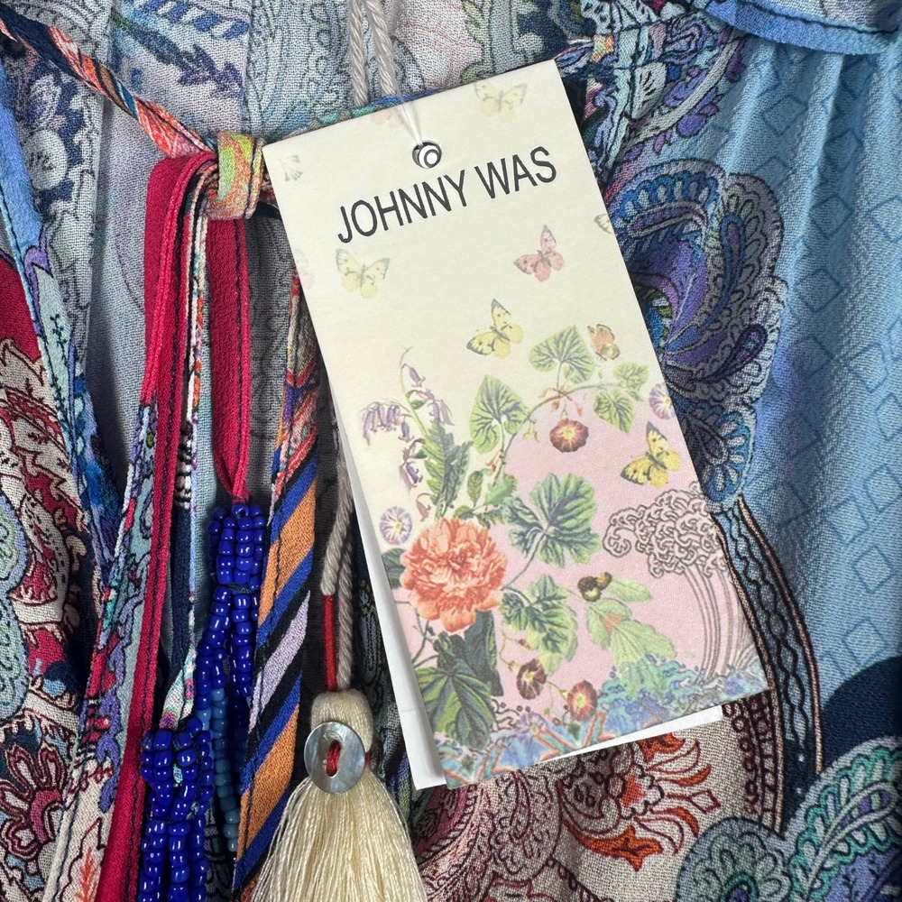 Johnny Was Jade Cordelia Easy Midi Dress Womens Small Multi Paisley Boho NEW - Picture 6 of 16